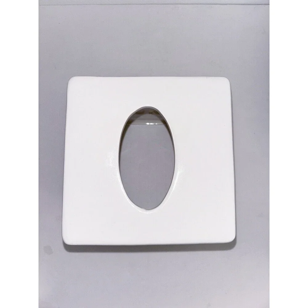 Country Living White Ceramic Tissue Cover